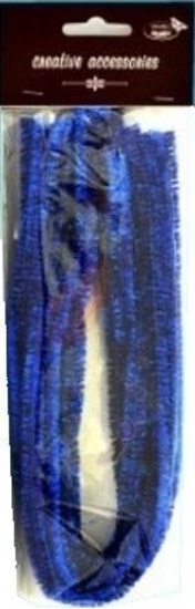 Picture of Druty chenille niebieskie 9mmx50cm 10szt