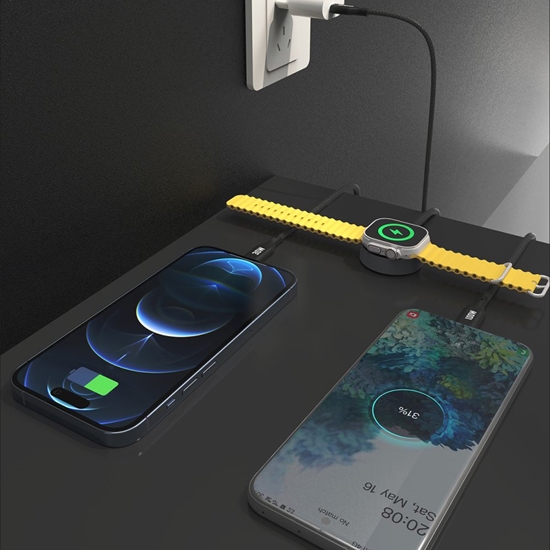 Picture of Dudao Apple Watch Dudao A12Max+ PD 100W 3in1 Charger Cable: USB-C Lightning 1.2m - Black