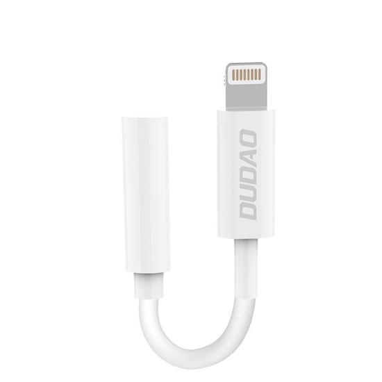 Picture of Dudao Dudao audio adapter headphone adapter from Lightning to 3.5 mm mini jack white (L16i white)