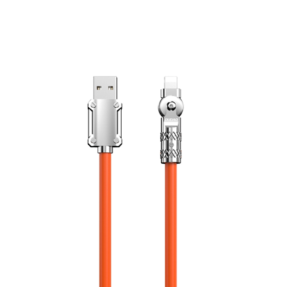 Attēls no Dudao Dudao L24AL USB-A - Lightning angled cable with 180° rotation 30W 1m - orange
