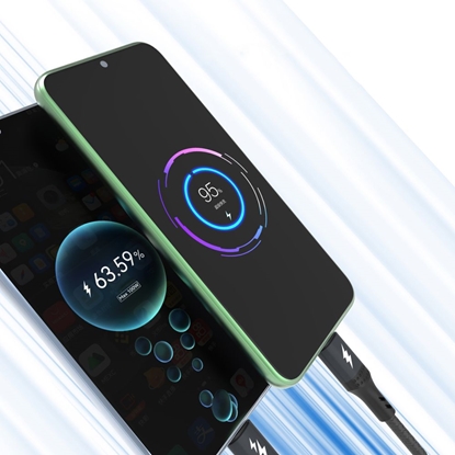 Attēls no Dudao Dudao L3F 2in1 Cable 100W 1.2m 2 x USB-C - Black