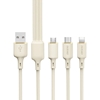 Picture of Dudao Dudao L7SE 3in1 USB-A - 2x USB-C / Lightning 66W Cable 1.2m - beige
