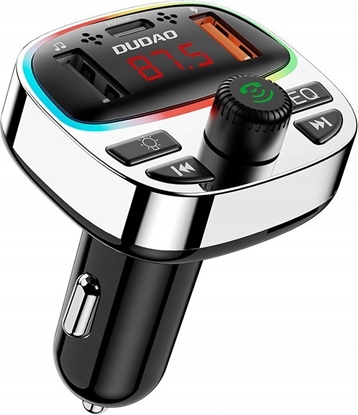 Attēls no Dudao Dudao R2PRO+ Transmitter with PD25W Bluetooth 5.3 RGB Charging Ports - Black and Silver