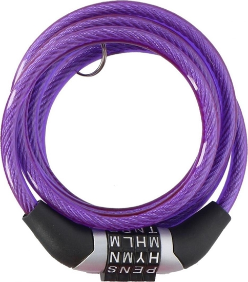 Picture of Dunlop Zapicie rowerowe Dunlop spiralne na szyfr 0,6x120cm - fioletowy