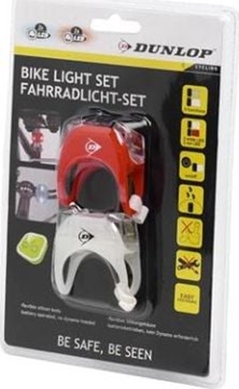 Picture of Dunlop Zestaw silikonowych lamp rowerowych Deluxe Led przód ty