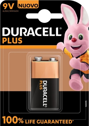 Изображение Duracell Plus 100 Vienreizējas lietošanas baterija 9V Sārmaina akumulatoru baterija