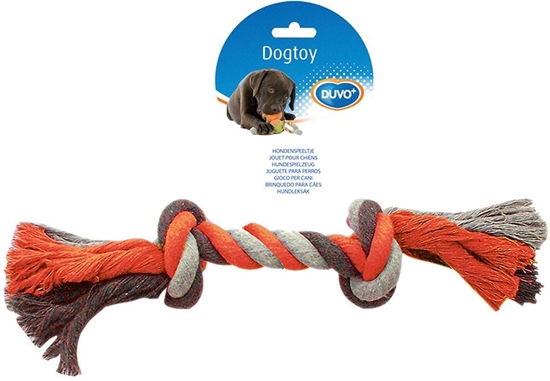 Picture of DUVO+ ZABAWKA SZNUR 2 WZY               POMARACZOWO-SZARY 37cm    4705014