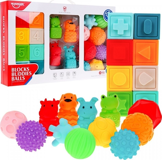 Изображение DWM MEGA ZESTAW GUMOWYCH PIEK SENSORYCZNYCH DLA NAJMODSZYCH