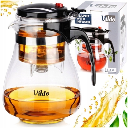 Attēls no DZBANEK SZKLANY 1,65L Z ZAPARZACZEM SPUSTOWYM DO HERBATY ZIÓ 259418