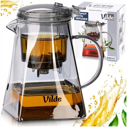 Attēls no DZBANEK SZKLANY 880ml Z ZAPARZACZEM SPUSTOWYM DO HERBATY ZIÓ 259424