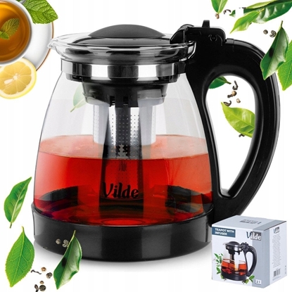 Изображение DZBANEK SZKLANY ZAPARZACZ Z SITKIEM 2L DO HERBATY ZIÓ