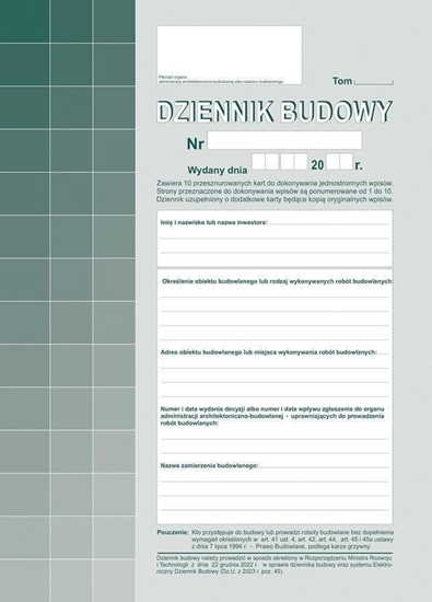 Изображение Dziennik budowy 603-S11