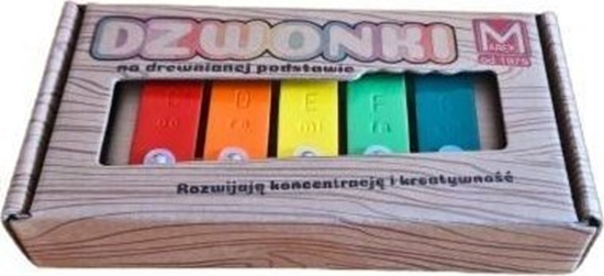 Picture of Dzwonki 5-tonowe kolorowe na drewnianej ramie