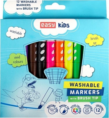 Picture of Easy Stationery Pisaki spieralne 12 kolorów EASY