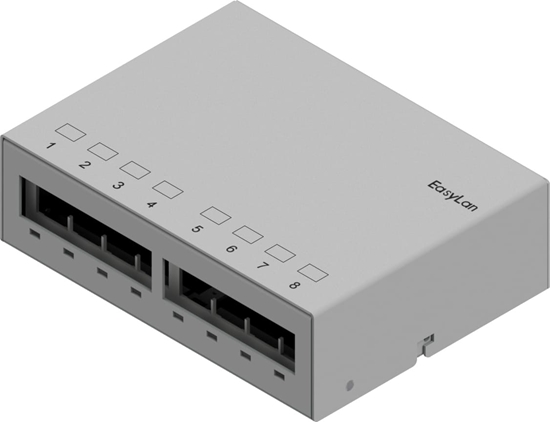 Picture of Easylan Desk Consolidation Point Panel, for 8x Keystone, RAL7035