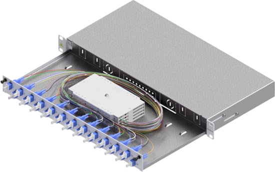 Picture of Easylan FO Splice Housing, Grade C 19" 1U, 24 Ports, 24x LC-Duplex, OS2