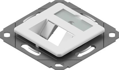 Attēls no Easylan preLink / fixLink data outlet, with central plate RAL 9010