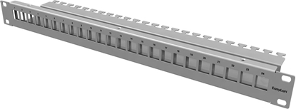 Attēls no Easylan preLink / fixLink Panel 19'' 1U, for 24x Keystone Modules