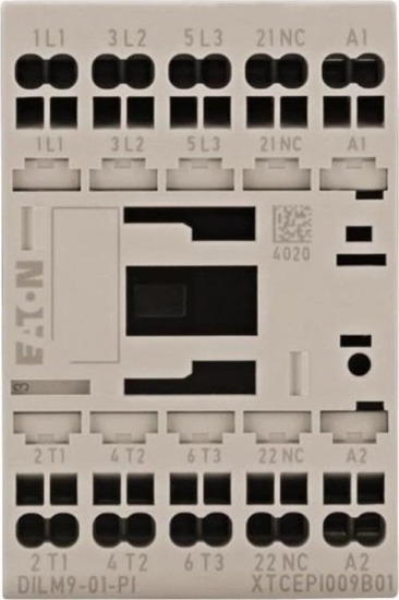 Picture of Eaton Stycznik mocy DILM 3-biegunowe 380 V 400 V 4 kW 1R 230 V AC zaciski sprynowe Push-In 199234