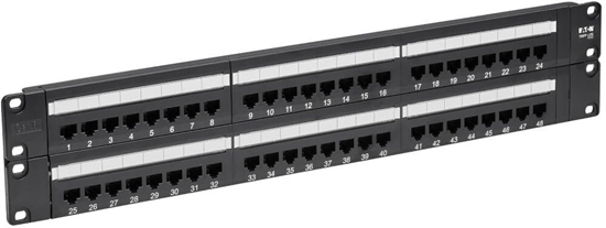 Picture of EATON TRIPPLITE 48-Port 2U Rack-Mount Cat6/Cat5 110 Patch Panel 568B RJ45 Ethernet TAA