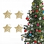 Attēls no ECARLA Komplet zawieszek choinkowych Gwiazdki brokatowe 7 cm Zote BSN54 1 op. - 4 szt.