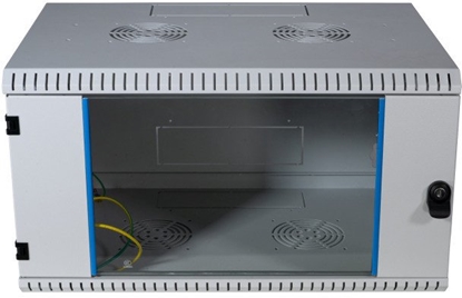 Attēls no EFB 48,26cm Wandgehaeuse GRAU 21HE Tiefe 600mm 1-teilig komplett vormontiert RAL7035 Seitenwaende abnehmbar Abschliessbar