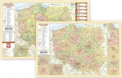 Picture of EkoGraf Podkadka na biurko - Mapa adm. i kodowa Polska