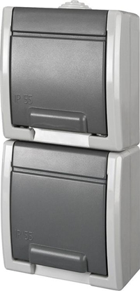 Picture of Elektro-Plast Aquant. Gniazdo podwójne SCHUKO w pionie n/t IP55 1254-10