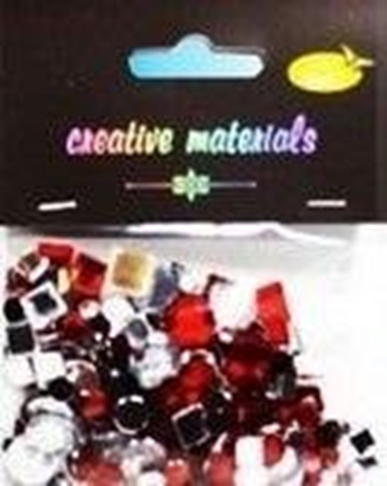 Picture of Elementy krysztakowe srebrno-czerwone 4-12mm