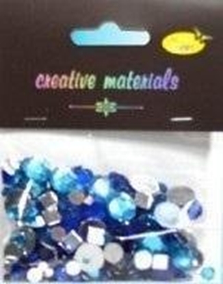 Изображение Collar Elementy krysztakowe odcie niebieska 4-12mm 25g