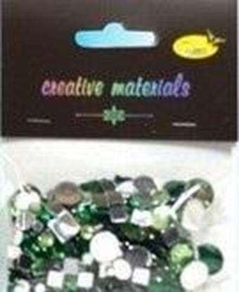 Picture of Elementy krysztakowe tonacja zielona 4-12mm 25g