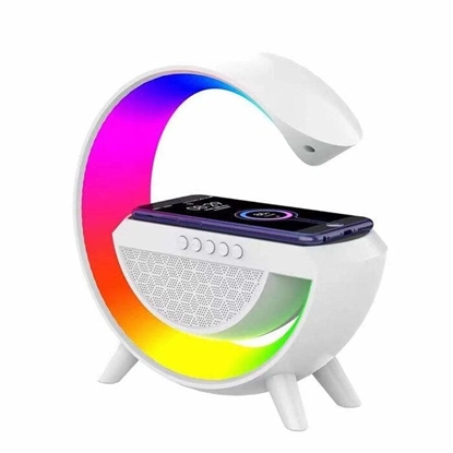 Изображение Elight G Shape Speaker Lamp with RGB LED lightning & Wireless Smart Device Charger White