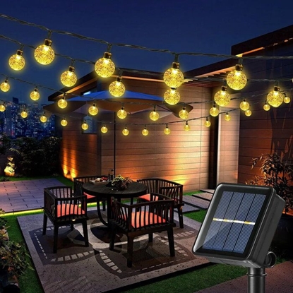Attēls no Elight Garden Decor Solar IP65 LED glass balls (1cm) style bulb string light 7m 40pcs bulbs