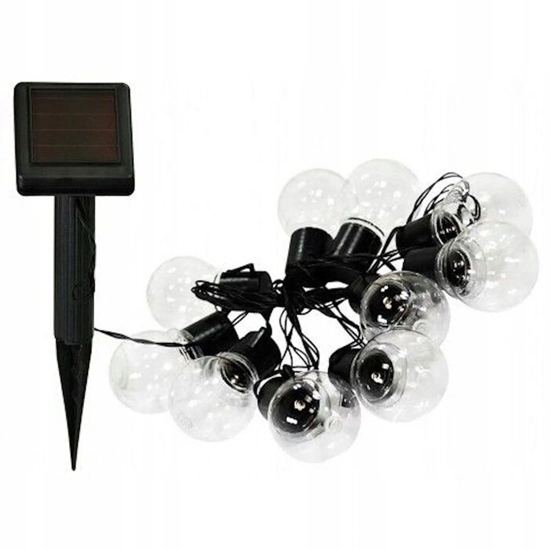 Picture of Elight Solar Bulb String Light 6.5m 30pcs G40 Transparent Bulbs Solar Powered Transparent