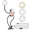 Picture of Elight TF Desk Clip Live Stream Selfie 11cm Ring LED Light Flash flexi 30cm tube Phone Holder Black
