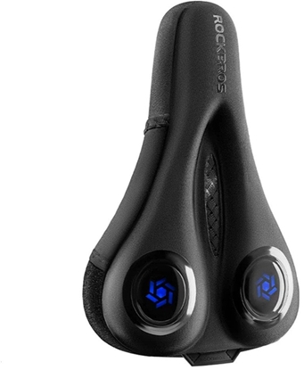 Picture of elowo piankowa nakadka na siodeko rowerowe z oson przeciwdeszczow - czarno-niebieskie elowo piankowa nakadka na siodeko z oson przeciwdeszczow - czarno-niebieskie