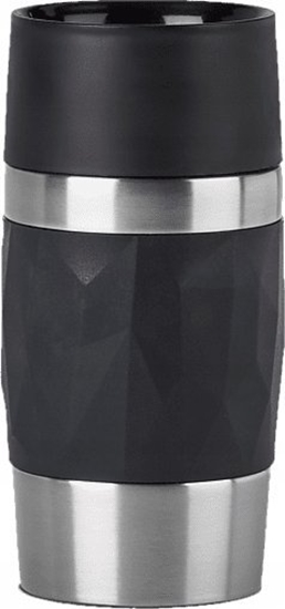 Picture of Emsa Emsa TRAVEL MUG Compact thermal mug (black/stainless steel, 0.3 liters, screw cap)