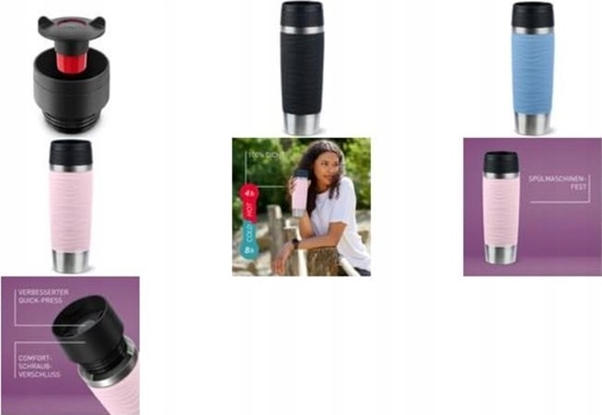 Picture of Emsa Emsa TRAVEL MUG Waves Grande thermal mug (black/stainless steel, 0.5 liters)