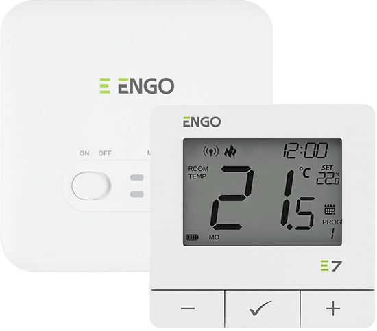 Picture of ENGO Controls E7-RFW - Programowany, bezprzewodowy regulator temperatury, biay