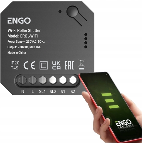 Picture of ENGO Controls EROL-WIFI - Sterownik Rolet Wi-Fi do systemu ENGO Smart podtynkowy