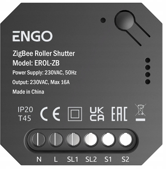 Picture of ENGO Controls EROL-ZB - Sterownik Rolet ZigBee do systemu ENGO Smart podtynkowy