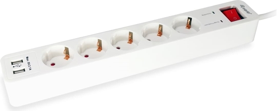 Picture of Equip 245554 pagarinātājs 1,8 m 5 Maiņstrāvas izvade (-s) Iekštelpas Balts