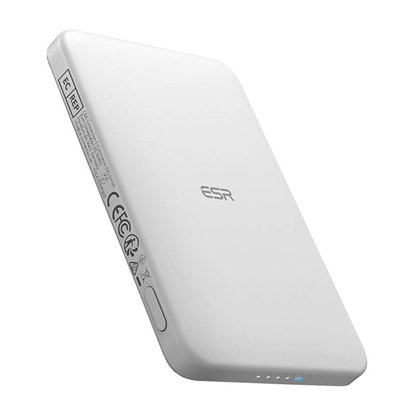 Attēls no ESR Qi2 MagSlim 5000 mAh magnetic powerbank (white