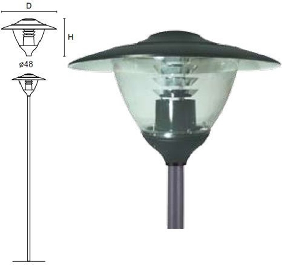 Picture of Es-System Oprawa parkowa 70W OCP-70.B-PC/II ESCLS (3130100)