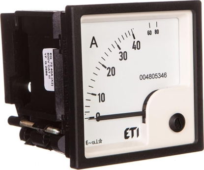Attēls no Eti-Polam Amperomierz analogowy tablicowy 40A klasa 1,5 72x72mm EQ72 004805346