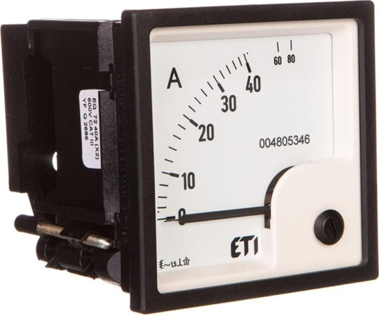 Picture of Eti-Polam Amperomierz analogowy tablicowy 40A klasa 1,5 72x72mm EQ72 004805346
