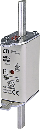 Изображение Eti-Polam Wkadka bezpiecznikowa KOMBI NH1C 40A gG/gL 500V WT-1C (004184210)