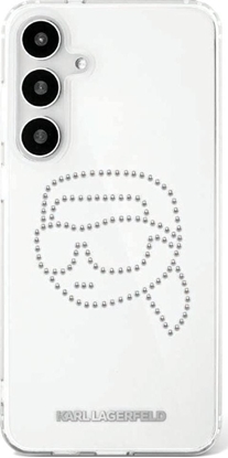 Attēls no Etui Karl Lagerfeld Rhinestones Karl      Head Logo Samsung Galaxy S25 przezroczysty