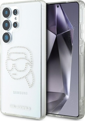 Attēls no Etui Karl Lagerfeld Rhinestones Karl      Head Logo Samsung Galaxy S25 Ultra przezroczysty