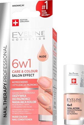 Picture of Eveline Eveline Nail Therapy Odywka do paznokci nadajca kolor 6w1 NUDE 5ml